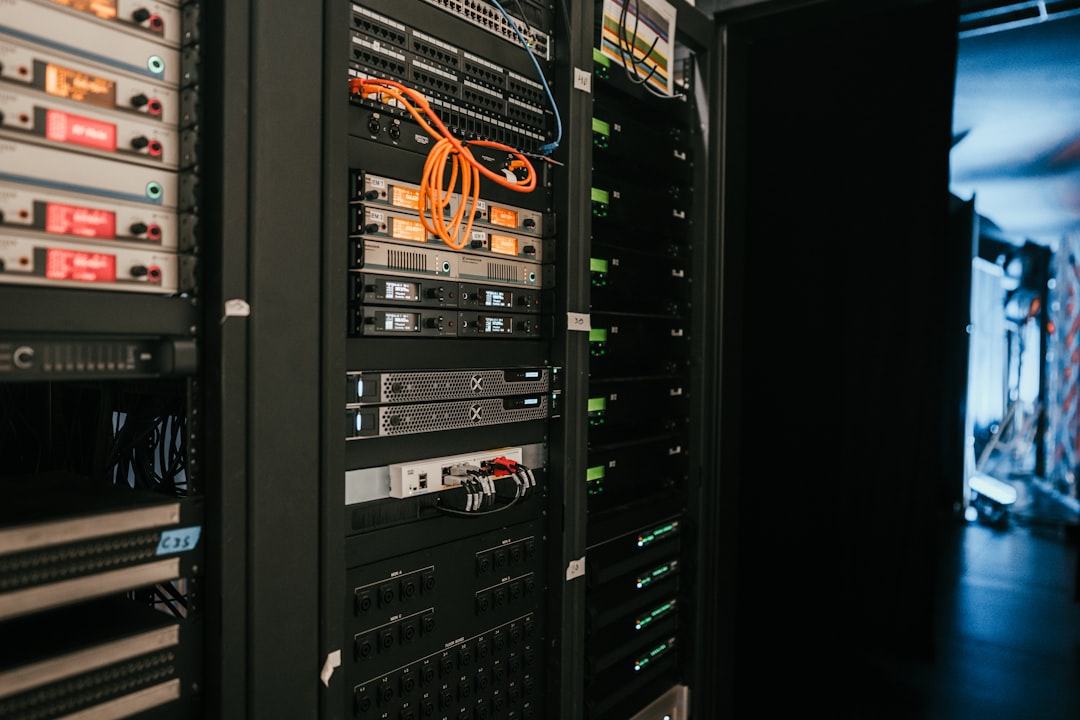 Rows of servers in a data center