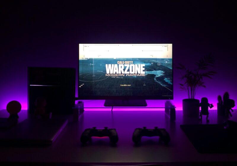 Gaming computer setup, illustrative image for Twitch creator content and AI training