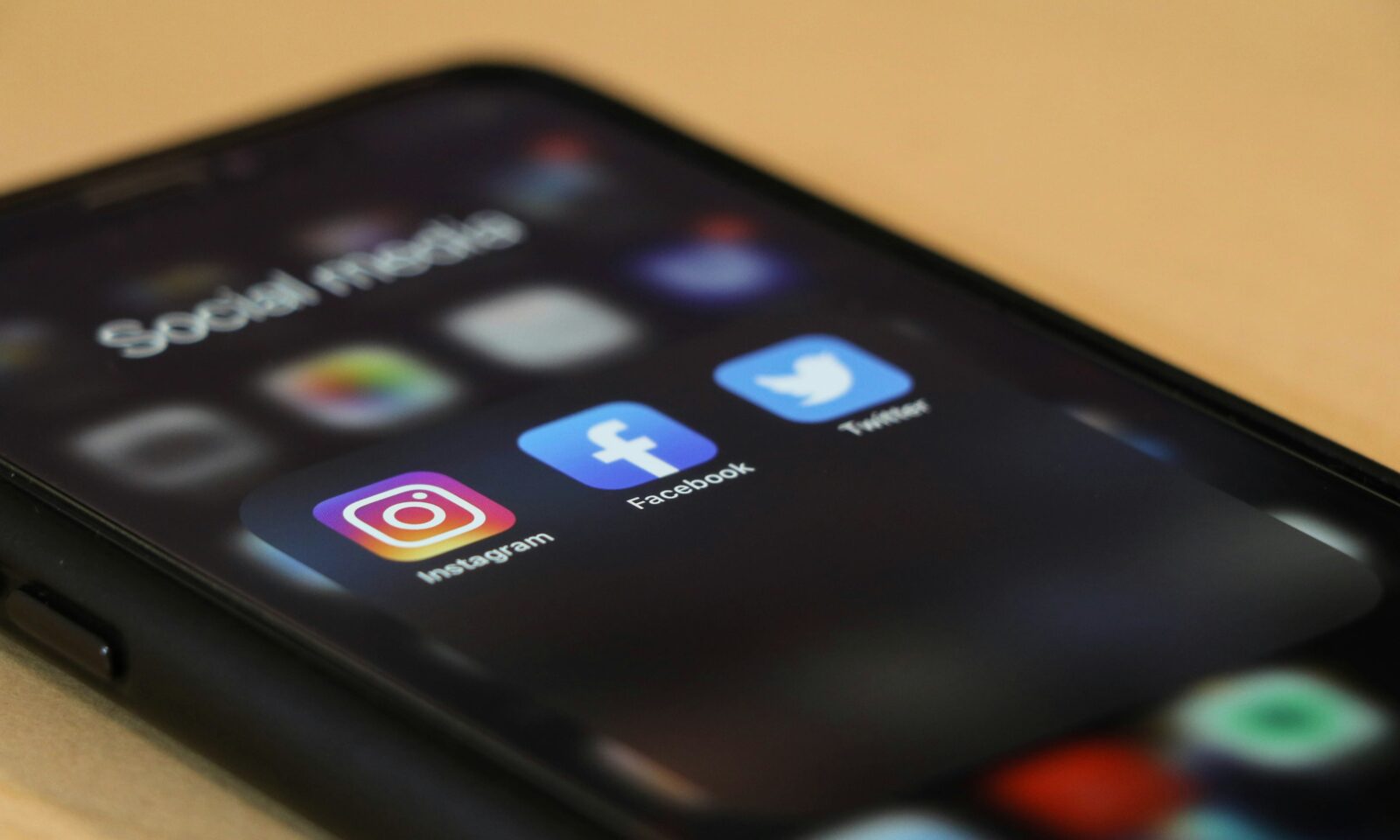 Illustrative photo of social media apps displayed on a smartphone