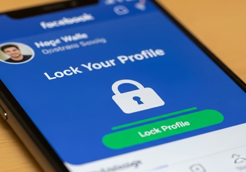 A smartphone displaying a social media privacy screen, illustrating online child safety and age protections.