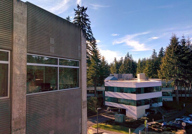 View across the Microsoft campus in Redmond, Washington
