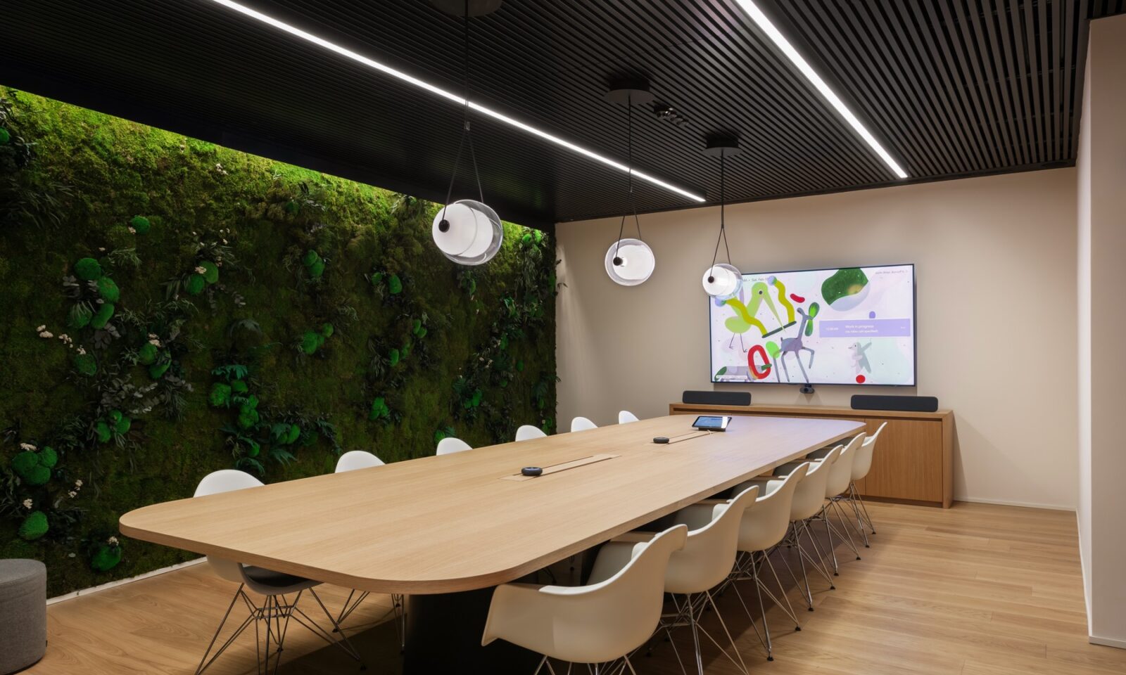 Meeting room at Bending Spoons’ Milan office