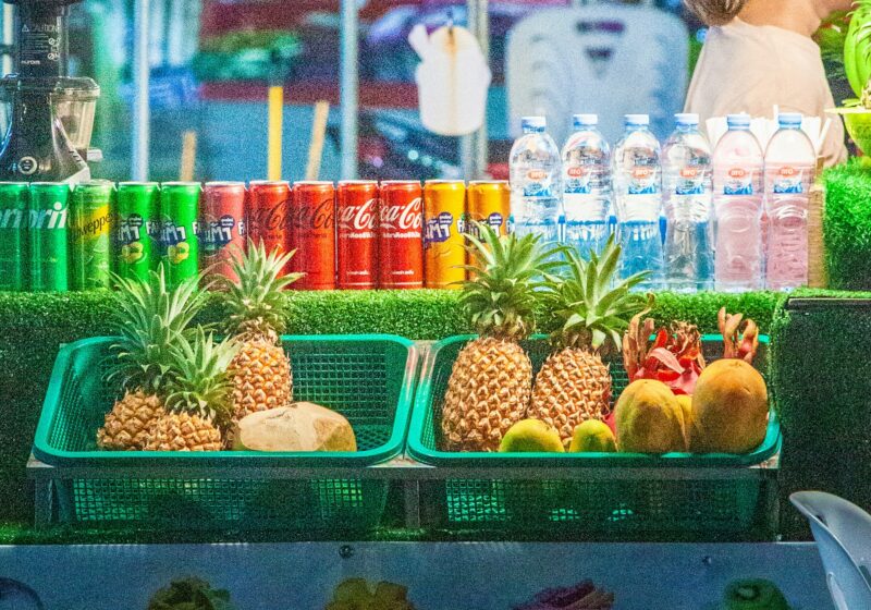 Colorful fresh fruit smoothies illustrating Tropical Smoothie Cafe’s brand category