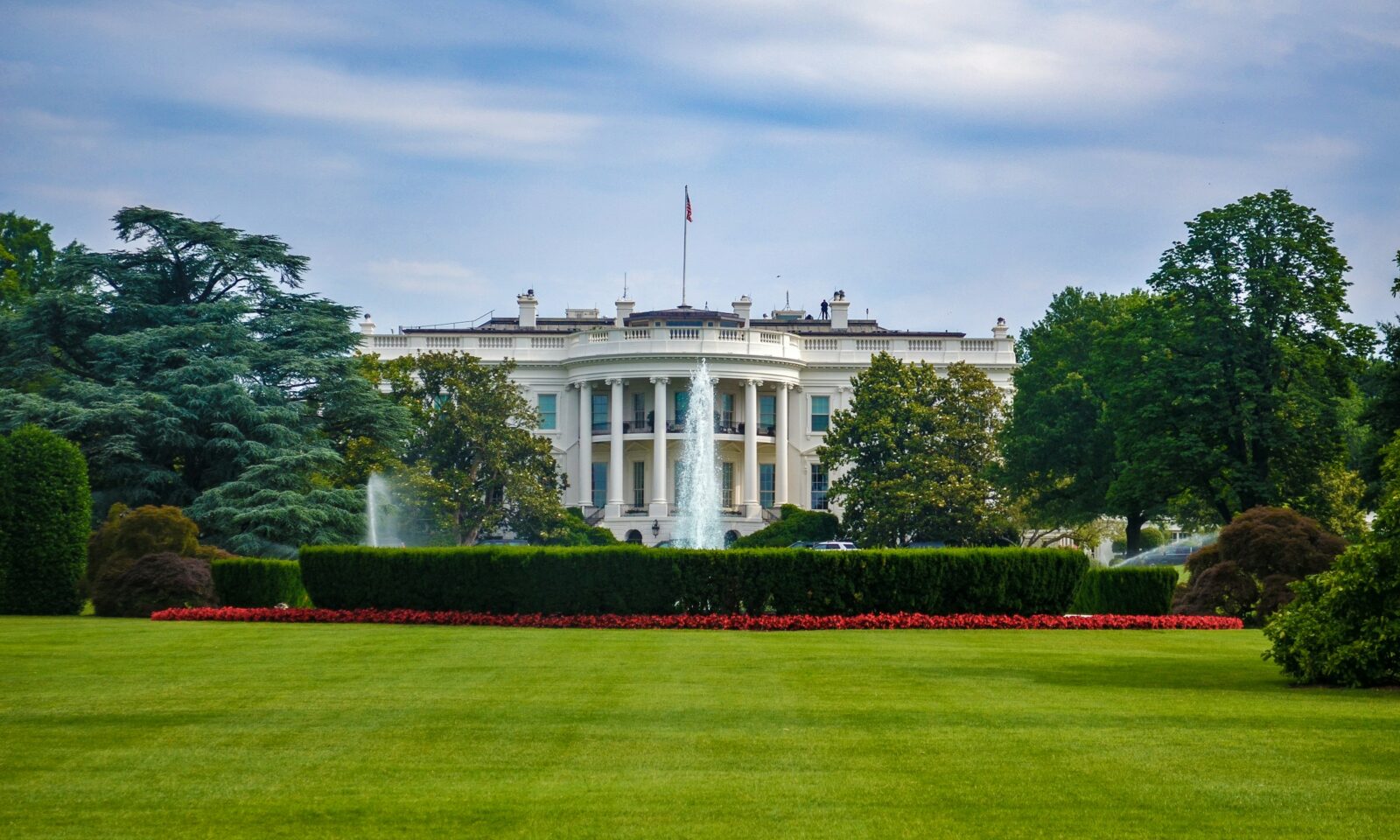 The White House exterior and lawn in Washington