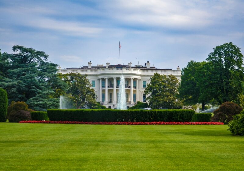 The White House exterior and lawn in Washington